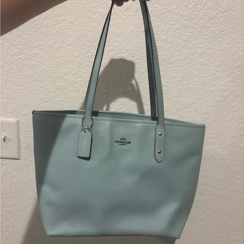 Coach Sky Blue Tote Bag